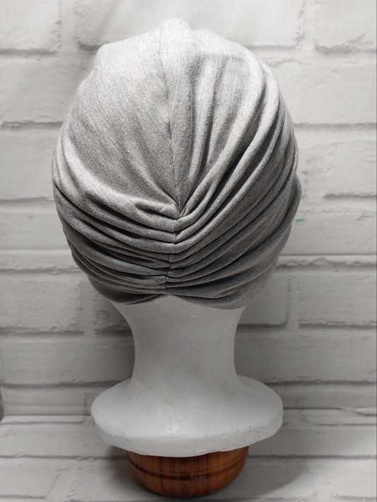 Bamboo Knot Turban - Grey Melange