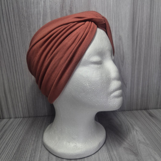 Bamboo Turban - Dusty Terracotta