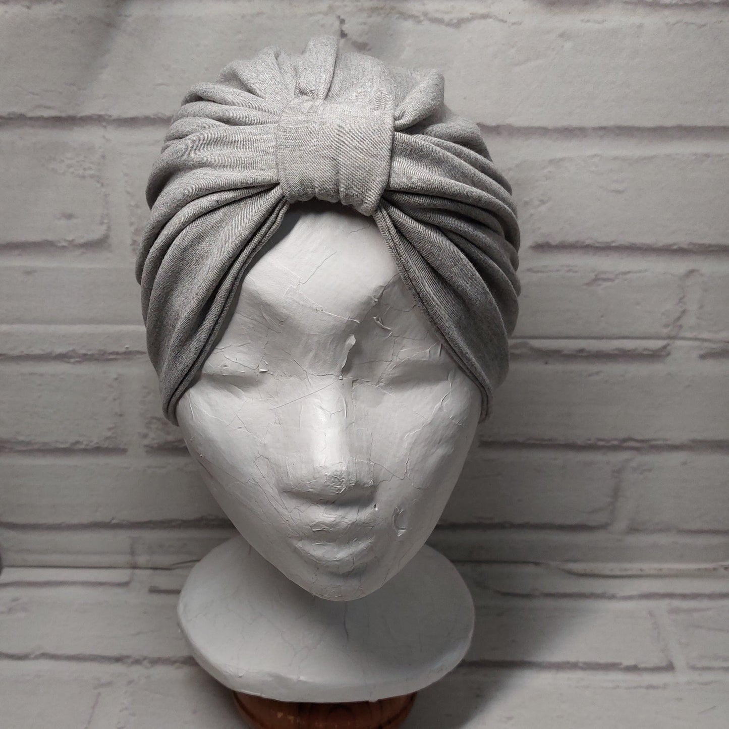 Bamboo Knot Turban - Grey Melange